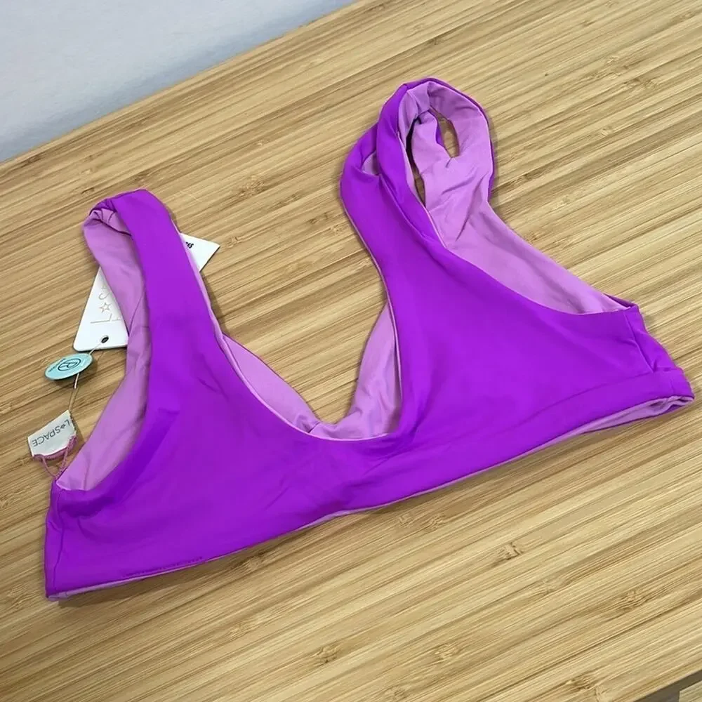 NWT L Space S‎ One Wave Reversible Top Pitaya Purple LS0WT20 Bikini Top